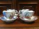 Antique R.  Grossbaum & Söhne Dresden Porcelain 4 Cups & Saucers 1890 Cups & Saucers photo 9