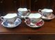 Antique R.  Grossbaum & Söhne Dresden Porcelain 4 Cups & Saucers 1890 Cups & Saucers photo 10