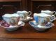 Antique R.  Grossbaum & Söhne Dresden Porcelain 4 Cups & Saucers 1890 Cups & Saucers photo 6