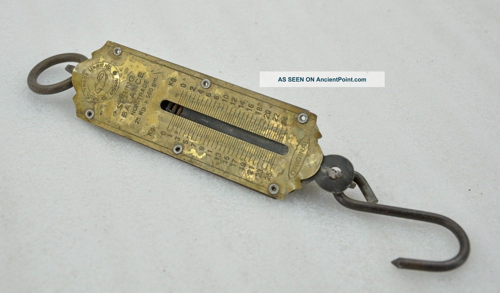 1900s Antique Hand Crafted Iron Brass Pocket Balance Scale Made In Germany Kitchen Tools photo