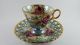 Lusterware/irridescent Tea Cup And Lattice Saucer With Roses Cups & Saucers photo 8