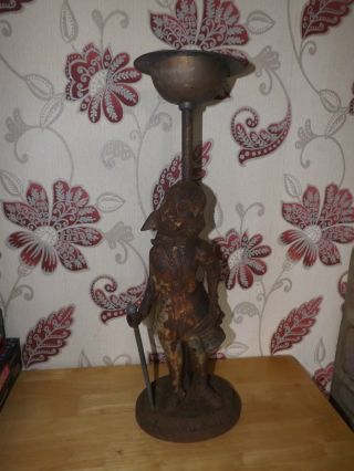 Antique Banksway Iron Charles Dickens David Copperfield Character Ashtray/lamp photo