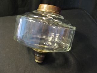 ' Duplex ' Fit Cut Glass Fount For An Oil Lamp photo