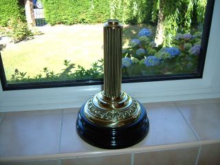 An Immaculate Victorian Embossed Oil Lamp Base.  (22mm Undermount Fit) photo
