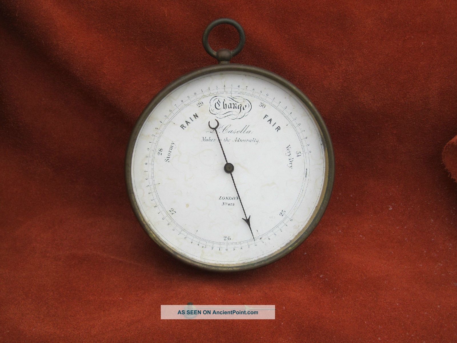 Antique English Barometer L.  Casella 