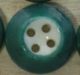 6 Green On White China Button Inkwell Quilt 7/16 