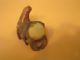 Antique Carved Pin Cushion - Or Emery In The Shape Of An Elf Pin Cushions photo 1