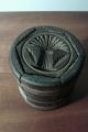 Antique Primitive Wood Butter Mold Barrel Hexagon Ornate Farm Americana Rare Vtg Primitives photo 7