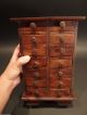 Primitive Antique Style Wood Apothecary Spice Chest Cabinet 14 Drawers 1900-1950 photo 4
