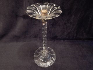 Antique Blown Glass Candlestick photo