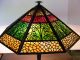 Antique Bradley & Hubbard Nouveau Scenic Slag Glass Lamp Arts & Crafts Lamps photo 1