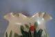 Antique Hand Painted Bristol Blown Glass Vase Christmas Victorian Theme 2s217 Vases photo 3