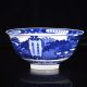 Chinese Blue & White Hand - Painted Scenery Porcelain Bowl W Qing Dynasty Qianlong Bowls photo 2