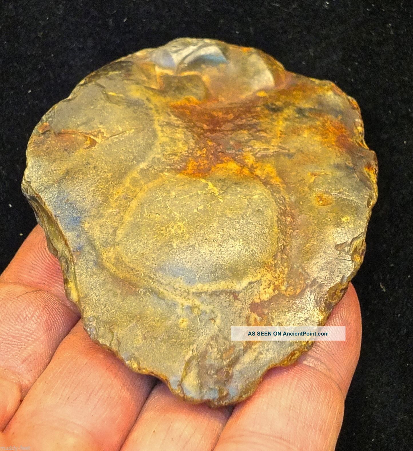 Acheulian,  Small Unifacial Cordiform Biface,  Found Kent A763 Neolithic & Paleolithic photo