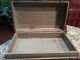 Vintage Black Small Child Doll Metal Covered Steamer Trunk Chest W/insert Tray 1900-1950 photo 4