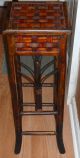 Vintage Asian Bamboo Side Table With Drawer 28 