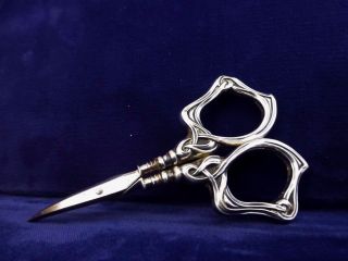 Antique Sterling Sewing Scissors photo