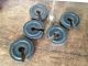 5 Antique Cast Iron Platform Scale Weights & Holder 4 Lbs Made In Germany Scales photo 1