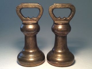 (2) Valmazan Sarreid Brass Bell Scale Weight• 6 Lbs 12 Oz• 6 Lbs 10 Oz• Spain photo