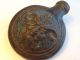 16th 17th ? Century Clay Ceramic Bottle Devil Gilded Painted Very Weird Unusual British photo 1