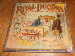 1893 Antique Board Game - Rival Doctors - Mcloughlin Brothers - Complete photo