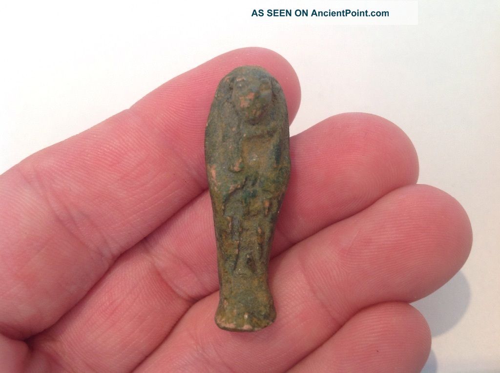 Ancient Egyptian Faience Style Amulet Of A Pharaoh: 4th - 1st Century Bc. Egyptian photo