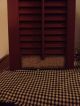 Primitive Wood Shutters Large Crackle Country Farmhouse Decor Burgundy/ Tan Primitives photo 3