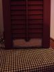 Primitive Wood Shutters Large Crackle Country Farmhouse Decor Burgundy/ Tan Primitives photo 4