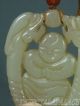 Old Chinese Nephrite Celadon Jade Pendant Archaistic Style Dragons & Fairy Boy Necklaces & Pendants photo 9
