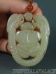 Old Chinese Nephrite Celadon Jade Pendant Archaistic Style Dragons & Fairy Boy Necklaces & Pendants photo 2