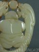 Old Chinese Nephrite Celadon Jade Pendant Archaistic Style Dragons & Fairy Boy Necklaces & Pendants photo 7