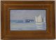 Small Antique Breta Longacre Long Island Sound Sailboat Seascape Oil Painting Other Maritime Antiques photo 1