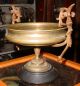 Antique Aesthetic Neoclassical Bronze 19thc Figural Medallion Tazza Compote N/r Metalware photo 2