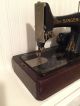 Vintage Antique 1928 Electric Singer 128 Sewing Machine Wood Carry Case And Key Sewing Machines photo 1
