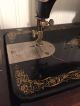 Vintage Antique 1928 Electric Singer 128 Sewing Machine Wood Carry Case And Key Sewing Machines photo 2