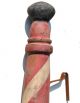 Old Barbershop Trade Sign Unique Wooden Barber Pole A Vintage Rare Sign Barber Chairs photo 1