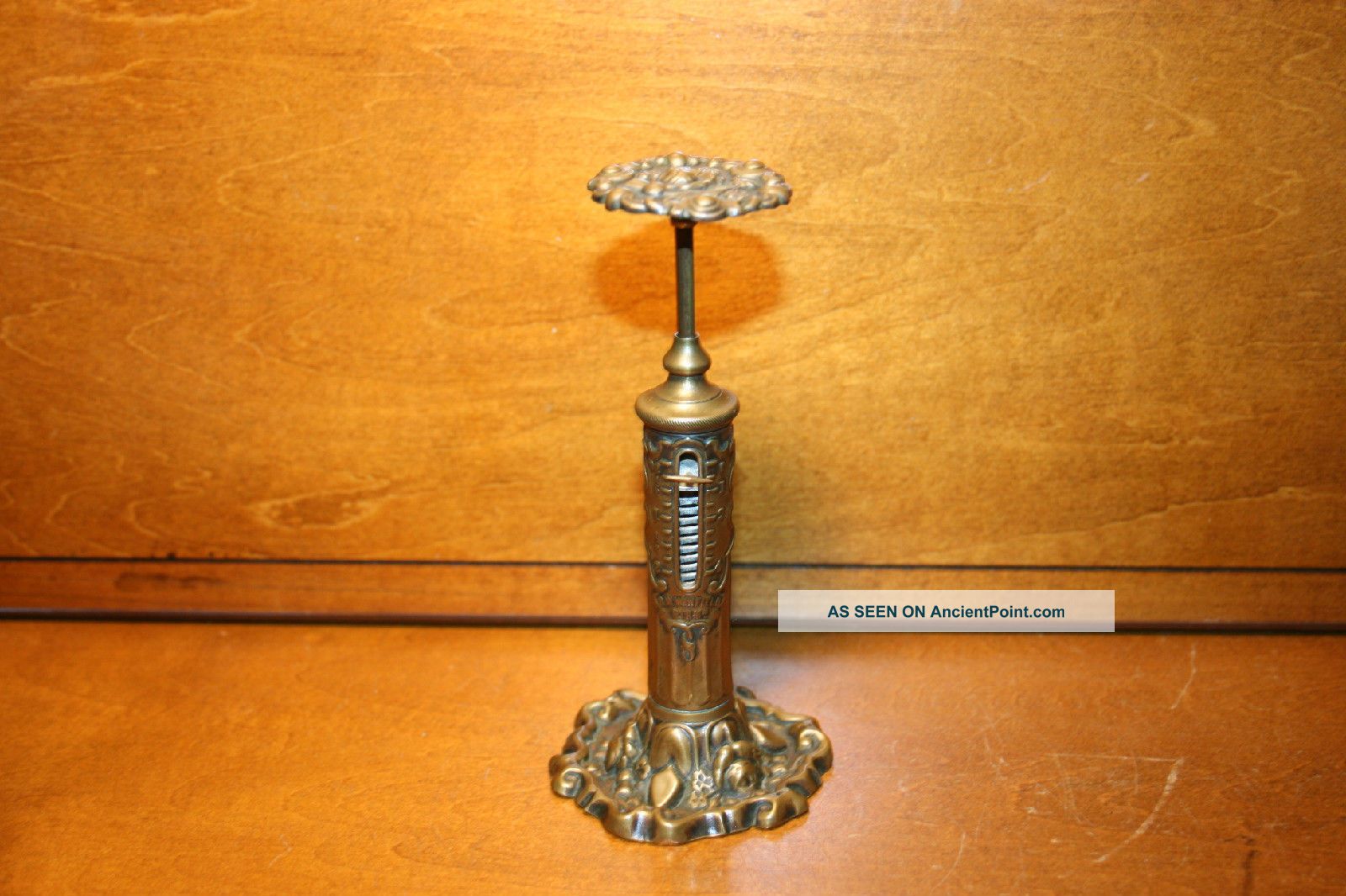 Antique Bronze Candlestick Desk Top Postage Postal Scale 1880s Rw Winfield Birmm Metalware photo