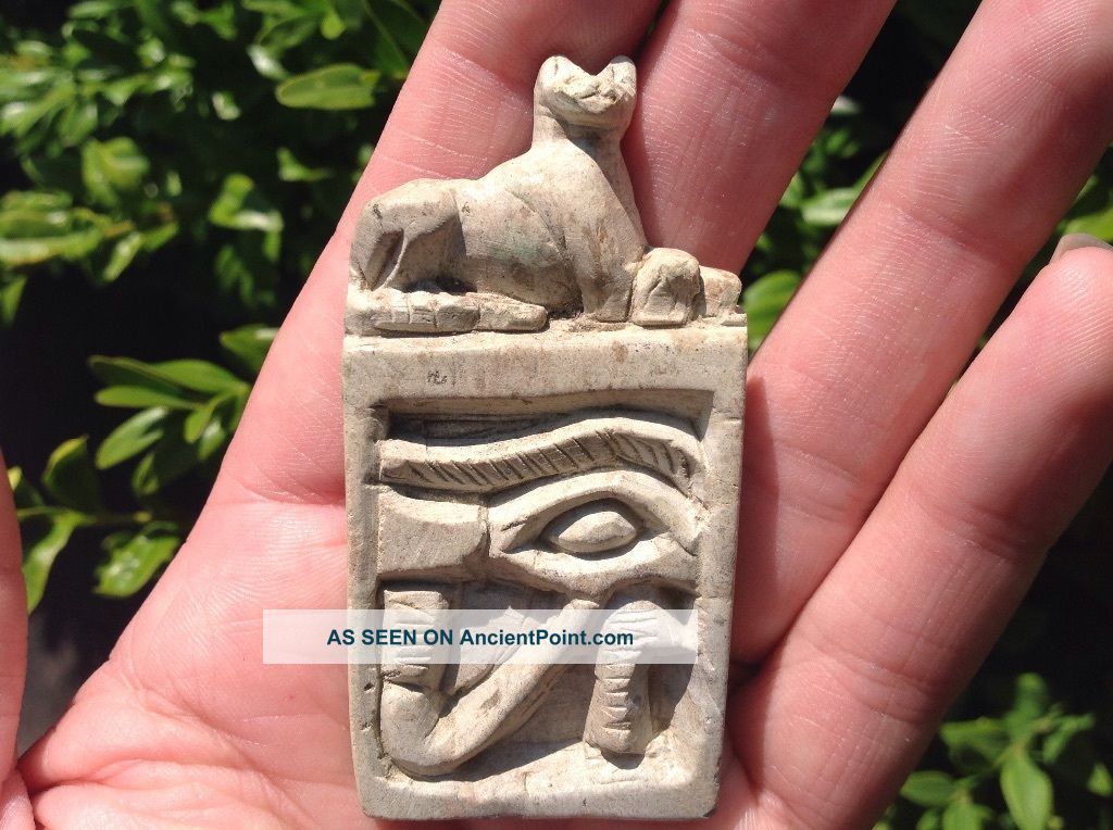 Ancient Egyptian Faience Style Amulet Of A Pharaoh: 4th - 1st Century Bc. Egyptian photo