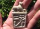 Ancient Egyptian Faience Style Amulet Of A Pharaoh: 4th - 1st Century Bc. Egyptian photo 2