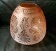 Victorian Acid Etched Deep Amber Orange Oil Lamp Beehive Shade Floral Stylised Lamps photo 1