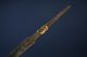 Japanese Antique Samurai Sword Kozuka Umbrella Swallow Designed Gold Inlay Y598 Swords photo 5
