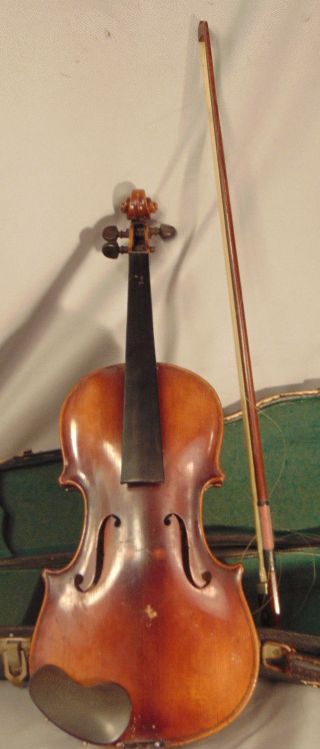 Antique German 1/4 Matthias Roller Violin Antonius Stradivarius Copy W/ Case&bow photo