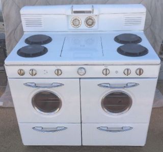 Western Holly Vintage Gas Stove Broiler 1950s Rare 4 Burner Double Ends 7/17 photo