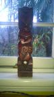 Maori Wood Carving Paua / Abalone Shell Eyes Pacific Islands & Oceania photo 5