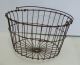 Antique Primitive Metal Wire Egg Basket W/ Handle Chickens Farm Primitives photo 1