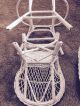 Vintage Large Wicker Doll Crib Bassinet With Chair Baby Cradles photo 5