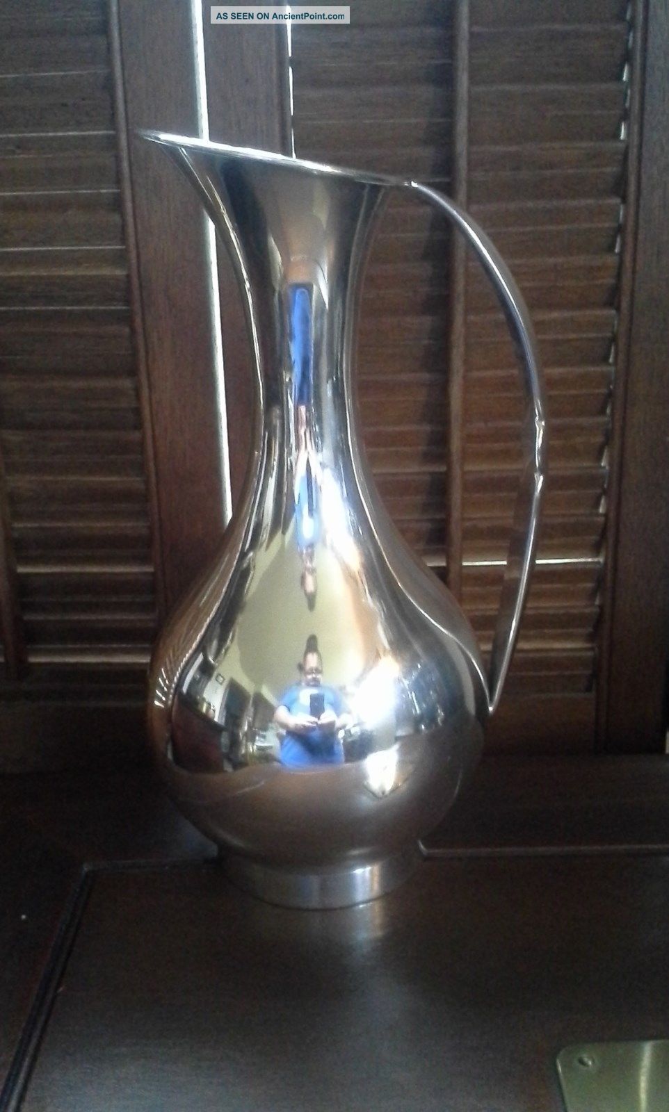 Jlr Juventino Lopez Reyes Mexico Footed Sterling Silver Water Pitcher Not Scrap Mid-Century Modernism photo