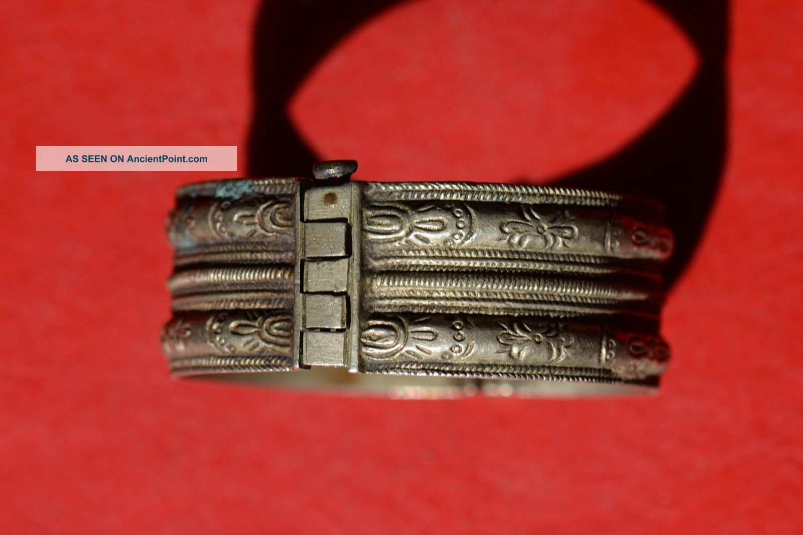 Medieval Billon (silver) Crusader Or Templar Bracelet Decorated 1300 Ad Other Antiquities photo