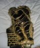Virginia Metalcrafters Brass Christmas Stocking Holder Santa Bag Of Toys 1998 Hearth Ware photo 1