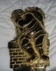 Virginia Metalcrafters Brass Christmas Stocking Holder Santa Bag Of Toys 1998 Hearth Ware photo 4